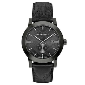 Burberry BU9906 City Zwart Leren Band Herenhorloge