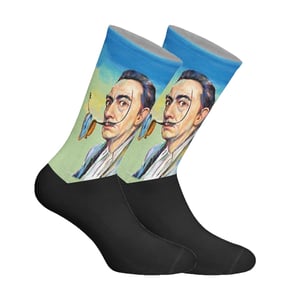 Lange uniseks sokken met elastische print