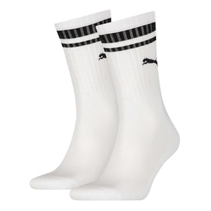 Puma Unisex Adult Heritage Stripe Crew Socks (pak van 2) (Wit/zwart)