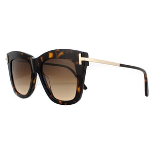 Tom Ford zonnebril Dasha FT0822 52F Dark Havana Brown Gradiënt