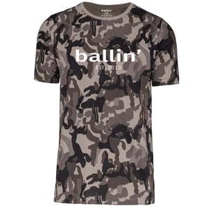 Ballin Est. 2013 Tee SS Grijs Camouflage Shirt Grijs