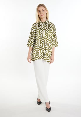 Dreimaster overhemdblouse Dames Gebroken wit olijf