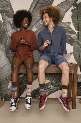 SPOX SOX - Koffie Novelty Crew Sokken - Heren & Dames Mismatched Sokken - Koffie