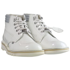 Kickers Throwback Enkellaarsjes Dames Wit