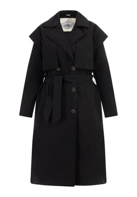 Dreimaster Trenchcoat Dames zwart