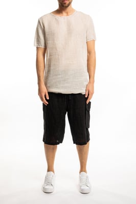Takeshy Kurosawa T-shirt Lino Mannen beige