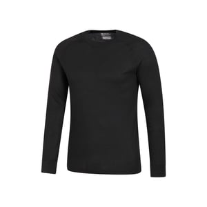 Mountain Warehouse Heren Talus Ronde Hals Thermo Top met Lange Mouwen (Zwart)