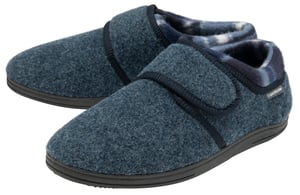 Velcro Slippers voor Mannen | Dunlop | Geheugenfoam | Orthopedisch | Makkelijk Sluiten | Huis Slaapkamer Binnen - Marineblauw