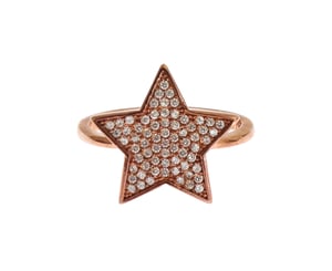 Nialaya Dames Heldere CZ Ster 925 Zilveren Ring