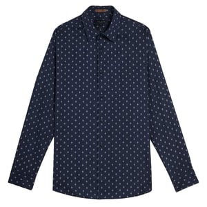 Ted Baker Area Heren Navy Geometrisch Print Shirt