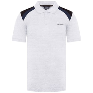Ben Sherman Geborduurd Heren Licht Grijs Polo Shirt