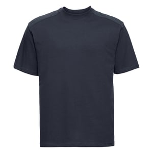 Russell Europa Heren Werkkleding Korte Mouwen Katoenen T-Shirt (Franse marine)