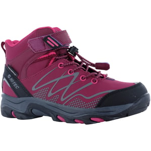 Hi-Tec Blackout Mid Polyester Soft Shell Meisjes Donkerroze/Fuchsia Wandelschoenen