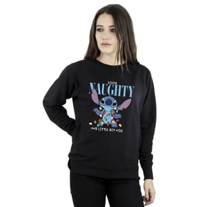 Disney Dames/Dames Lilo & Stitch Naughty & Nice Sweatshirt (Zwart)