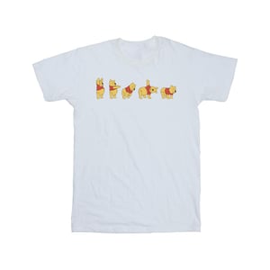 Disney Heren Winnie De Poeh Strek T-shirt (Wit)
