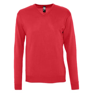 SOLS Heren Galaxy V Hals Trui (Rood)