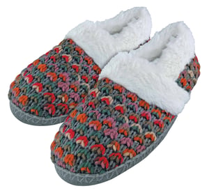 Dunlop - Dames Schattige Fluffy Pluche Winter Warme Luxe Comfort Gehaakte Huisslippers