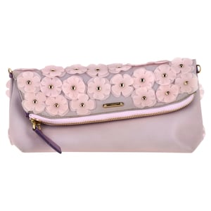 Burberry De Bloemblaadjes in Bloemen Pouch in Paarse Rubber