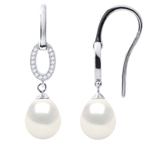Oorbellen Hooks Zoetwater Parels 8-9mm White Peren Sieraden 925