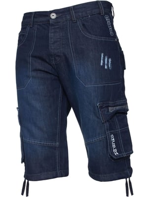 Enzo Heren Cargo Combat Denim Short