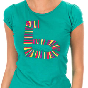 Dames-T-shirt met korte mouwen en ronde hals ADM0083