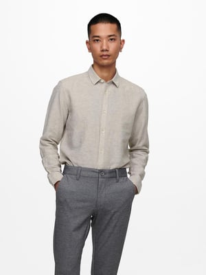 Caiden Long Sleeve Overhemd - Chinchilla
