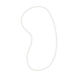 OPERA parelsnoer zoetwater parels 6-7mm witte ronde Lengte 80 cm