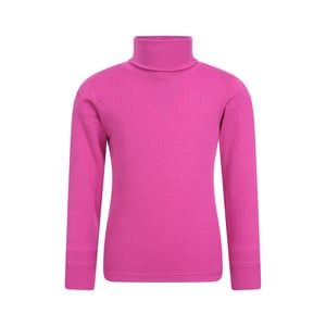 Mountain Warehouse Kinder-/kids Talus Roll Neck Top met lange mouwen (Helder Roze)
