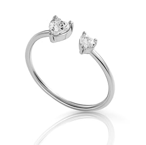 Orphelia 'Dazzle' Dames 925 Sterling Zilveren Ring - Zilver ZR-7533