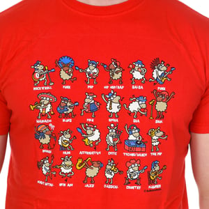 MUSIC heren t-shirt met korte mouwen en ronde hals