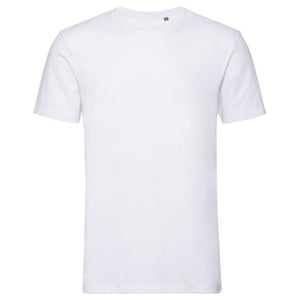 Russell Heren Authentiek Organisch T-Shirt (Wit)
