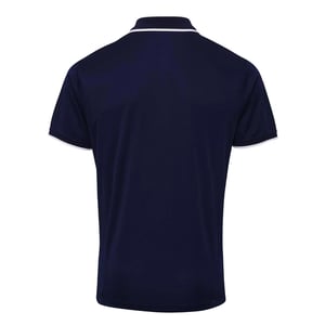 Premier Heren Coolchecker Contrast Pique Poloshirt (Marine / Wit)