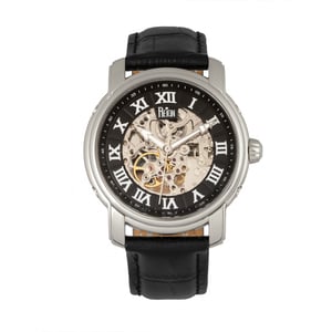 Reign Kahn automatisch skelet horloge met leren band