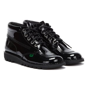 Kickers Kick Hi Dames Laklaarzen - (Zwart)
