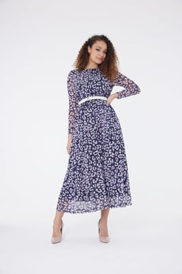 Stella jurk met luipaardprint - Lila