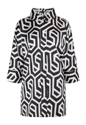 Dreimaster overhemdblouse Dames zwart en wit