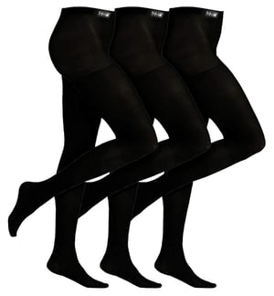 3-Paar Multipack Meisjes Thermoleggings voor de Winter | THMO | Zwarte Warme Leggings Ideaal voor School - Zwart