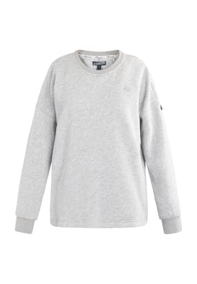Dreimaster Oversized sweatshirt Dames licht grijs melange