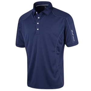 Island Green Heren Gestikt Golf Poloshirt (Inkt)