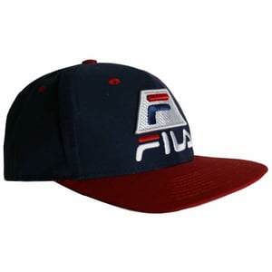 Fila Logo Heren Navy/Rood Cap
