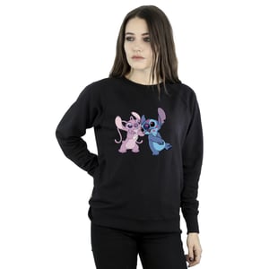 Disney Dames/Dames Lilo & Stitch Kisses Sweatshirt (Zwart)