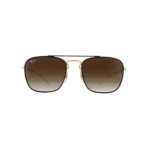 Ray-Ban Zonnebril 3588 905513 Gouden Bovenkant Op Bruin Bruin Verloop Donkerbruin