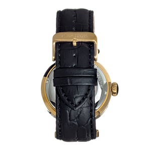 Heritor Automatic Ganzi semi-skelet lederen band horloge