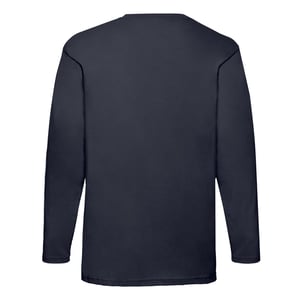 Fruit of the Loom Heren Valueweight T-shirt met lange mouwen (Deep Navy)
