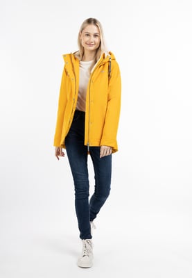 Schmuddelwedda Winterjas gemaakt van gerecycled polyester Dames mosterd