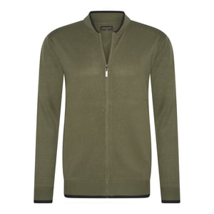 Cappuccino Italia Sweaters Full Zip Cardigan Zwart Groen