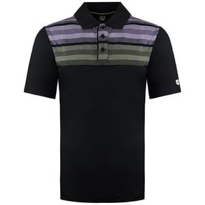 Island Green Matrix Heren Zwart/Lime Golf Poloshirt
