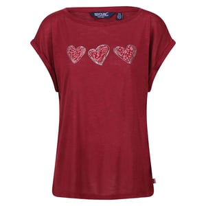 Regatta Dames/Dames Roselynn Harten T-shirt (Cabernet)