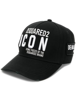 Dsquared2 ICONISCHE baseballpet met geborduurd logo in zwart