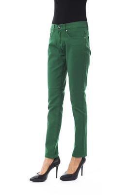 BYBLOS Vrouwen Groen Katoenen Jeans & Broek